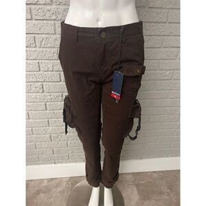 Switch Remarkable Brown Parachute, Slim Taper Fit Stretch Pant Size 18